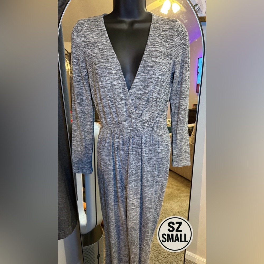 Gray Knit Jumpsuit
